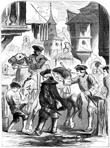 The arrest of Charles Belleisle at Elbingerode, Germany, 1744 19th century by Unbekannt