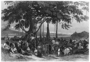 The arrival of the contingent force of the Sikh irregular cavalry, India, c1860 by Unbekannt