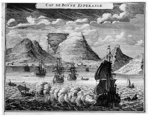 The arrival of the fleet in the time of Simon van der Stel