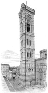 The Campanile of the Basilica of Santa Maria del Fiore, Florence, Italy