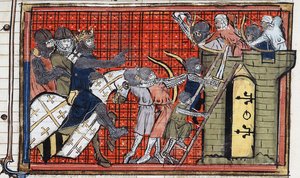 The Capture of a Town by Godfrey of Bouillon by Unbekannt