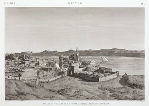 The city of Al Minya and the River Nile, Egypt by Unbekannt