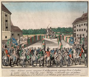 The Coronation of Emperor Leopold II as King of Hungary in Pressburg on November 15, 1790 by Unbekannt