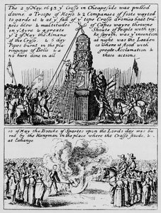 The Destruction of Cheapside Cross and the Burning of the Book of Sports, May 1643, 1903 by Unbekannt