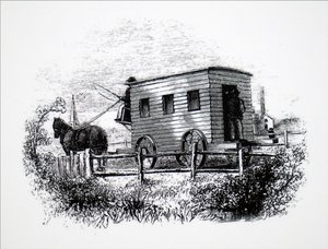 The First Passenger Coach Built by George Stephenson by Unbekannt