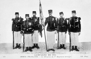 The Flag of the 1st Regiment of the French Foreign Legion