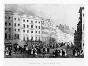 The house in Salzburg in which Mozart was born in 1791, mid 19th century