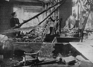 The interior of one of the wrecked houses in Southend by Unbekannt