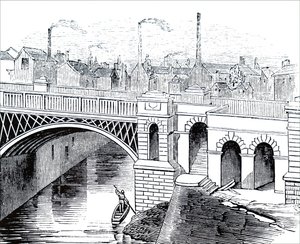 The Iron Bridge Over the Irwell River by Unbekannt