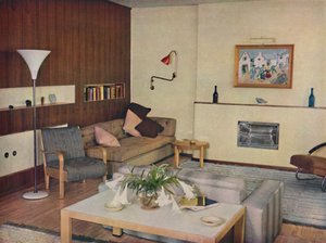 The living-room in a London flat, redesigned by Serge Chermayeff, 1936
