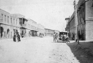 The main street of Mosul, Iraq