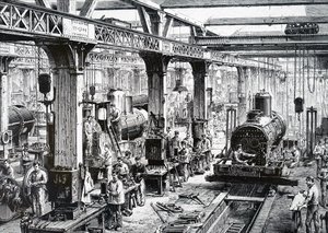 The manufacture floor of the Societe Alsacienne de Constructions Mecaniques by Unbekannt