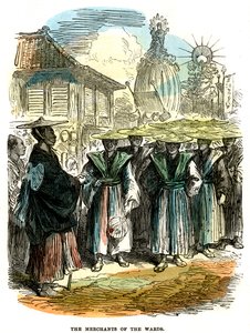 The merchants of the ward, New Years festival procession at Yokohama, Japan by Unbekannt