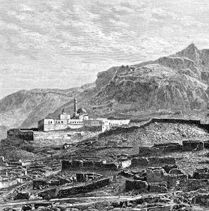 The Mosque and the Ruined Quarter of Bayazid Dogubayazit, Turkey, 1895 by Unbekannt