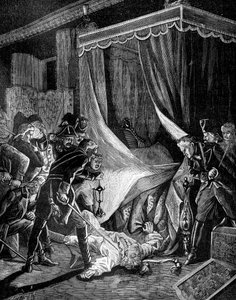 The murder of Tsar Paul I of Russia, March 1801 by Unbekannt