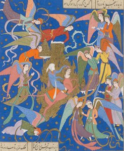 The night journey of the Prophet. From a Manuscript of the Khamsa of Nizami by Unbekannt