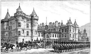 The Queen Leaving Holyrood Palace, Edinburgh