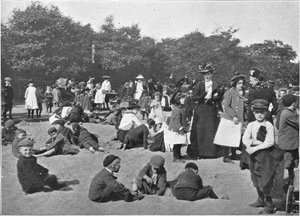 The Sandpit, Victoria Park, London, c. 1900
