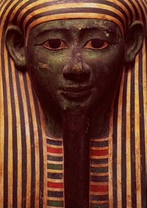 The Sarcophagus of Psametik (664-610 BC) (Detail) of the Face, Egyptian by Unbekannt