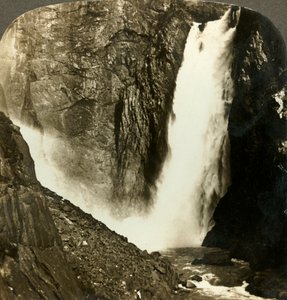 The Seething Waters of the Mighty Voringfos, One of the Largest Waterfalls of Norway