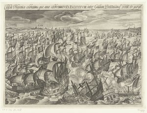 The Sinking of the Spanish Armada in 1588 by Unbekannt
