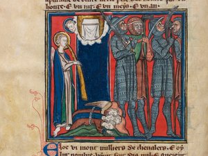 The Sixth Angel Sounded His Trumpet... Miniature from: Apocalypse de Saint Jean by Unbekannt