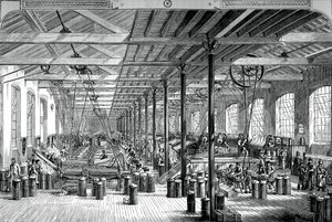 The spinning room in the Shadwell rope works, c1880 by Unbekannt