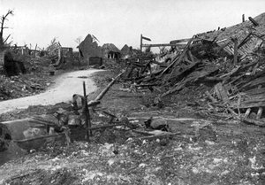 The village of Mametz after the July bombardment, Battle of the Somme, 1916