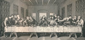 The wall painting of `The Last Supper`, at Milan by Unbekannt