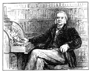 Thomas Henry Huxley, British biologist, at his desk, c1880 by Unbekannt