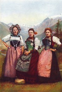 Three Swiss girls, 1912