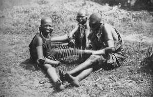 Three Young Masai Women by Unbekannt