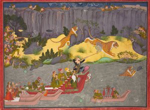 Tiger Hunt of Raja Ram Singh II, c. 1830-1840
