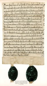 Title deed for properties surrounding the Guildhall, City of London, c1182-1201 by Unbekannt