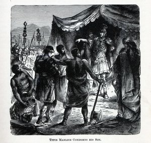 Titus Manlius Condemns His Son by Unbekannt