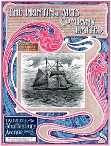 Trade advertisement for The Printing Arts Company Limited, London, 1902-1903