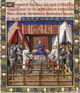 Trial by combat, 15th century by Unbekannt