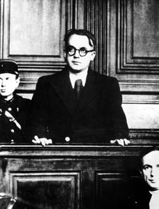 Trial of the French Pro-Nazi Author Robert Brasillach, Paris, 1945