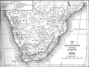 Tribal Map of South Africa by Unbekannt