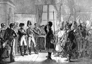 Tsar Alexander I Presenting Russian Troops to Napoleon, 8th July 1807, 1882-1884 by Unbekannt