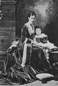 Tsarina Maria Feodorovna of Russia with Tsarevich Nicholas by Unbekannt