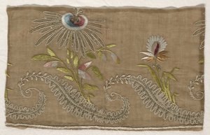 Two Fragments of Embroidery, 18th century by Unbekannt