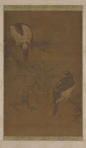 Two Hawks on a Withered Bough by Unbekannt