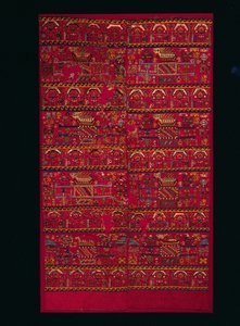 Two Tapestry-woven Panel Fragments, 1000-1460s by Unbekannt