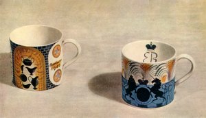 Two Wedgwood Mugs Designed by Eric Ravilious