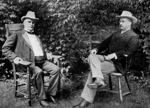 US President William McKinley and Vice-President Theodore Roosevelt