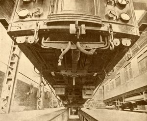 Under the Underground: Beneath a District Railway Electric Car by Unbekannt