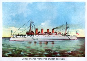 United States Protected Cruiser Columbia, c1890s by Unbekannt