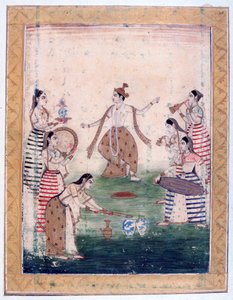 Vasanta Ragini, Ragamala Album, School of Rajasthan, 19th century by Unbekannt