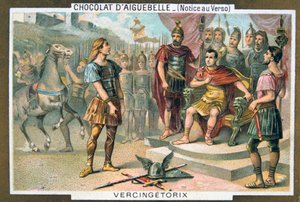 Vercingetorix surrenders to Julius Caesar, c46 BC, 19th century by Unbekannt